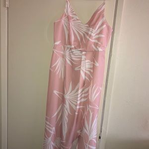Light pink dress with white leaves